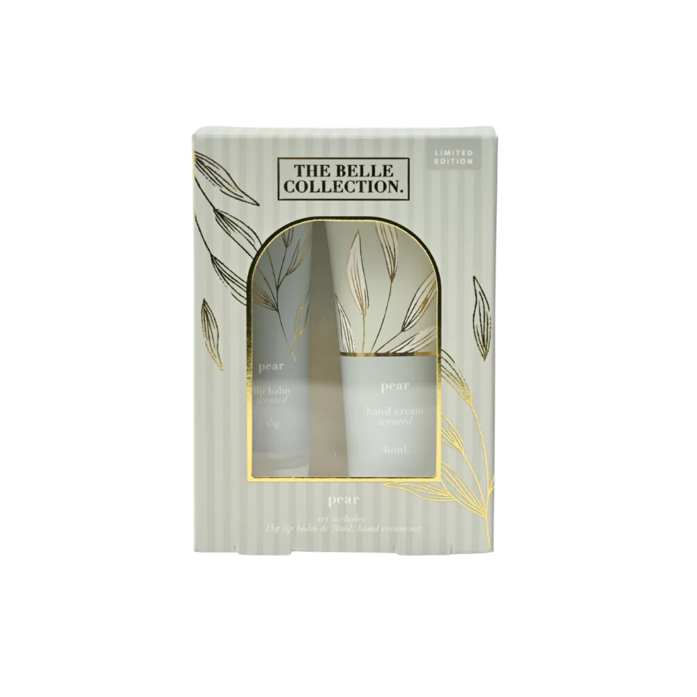 Belle Collection Lip Balm & Hand Cream Set Mini - PEAR - Image 3