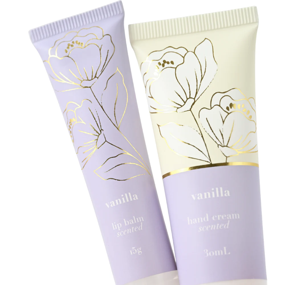 Belle Collection Lip Balm & Hand Cream Set Mini - VANILLA - Image 2