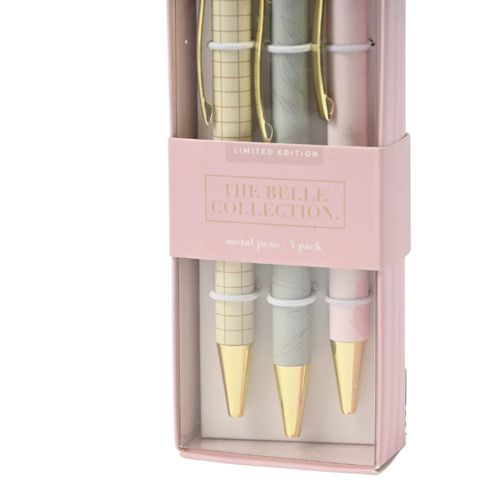 Belle Collection Metal Pens 3pk - BLOOMING - Image 2