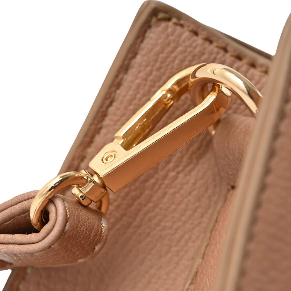 Belle Collection Structured Mini Tote Bag - MOCHA - Image 2