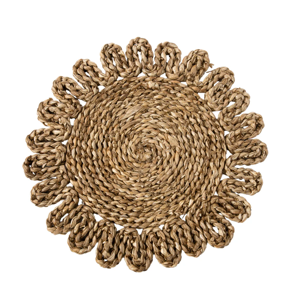 Coastal Tones Collection Raffia 4pk Placemat Set - SUN - Image 2