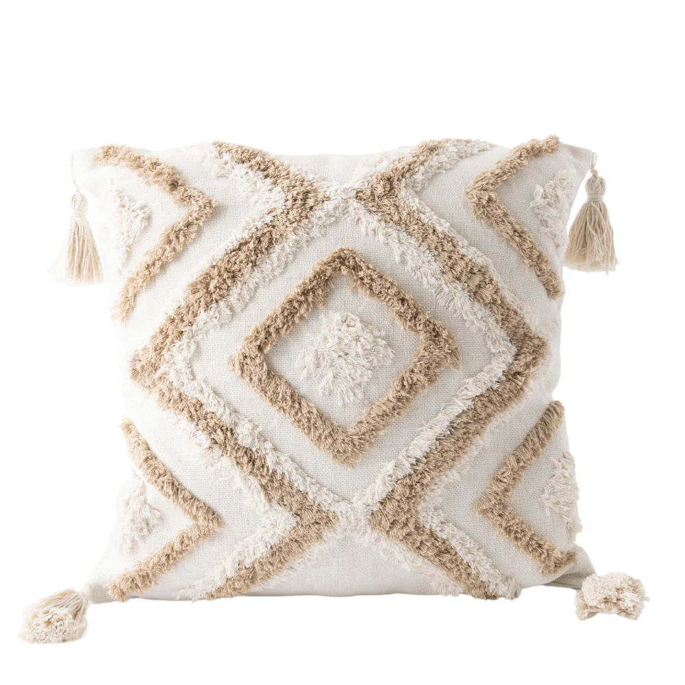 Coastal Tones Collection Texture Cushion - NATURAL ZIG ZAG - Image 2