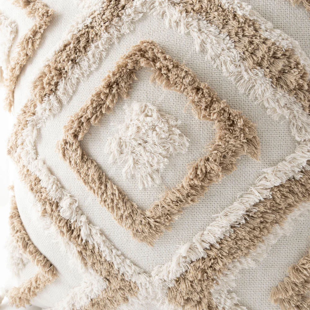 Coastal Tones Collection Texture Cushion - NATURAL ZIG ZAG - Image 3