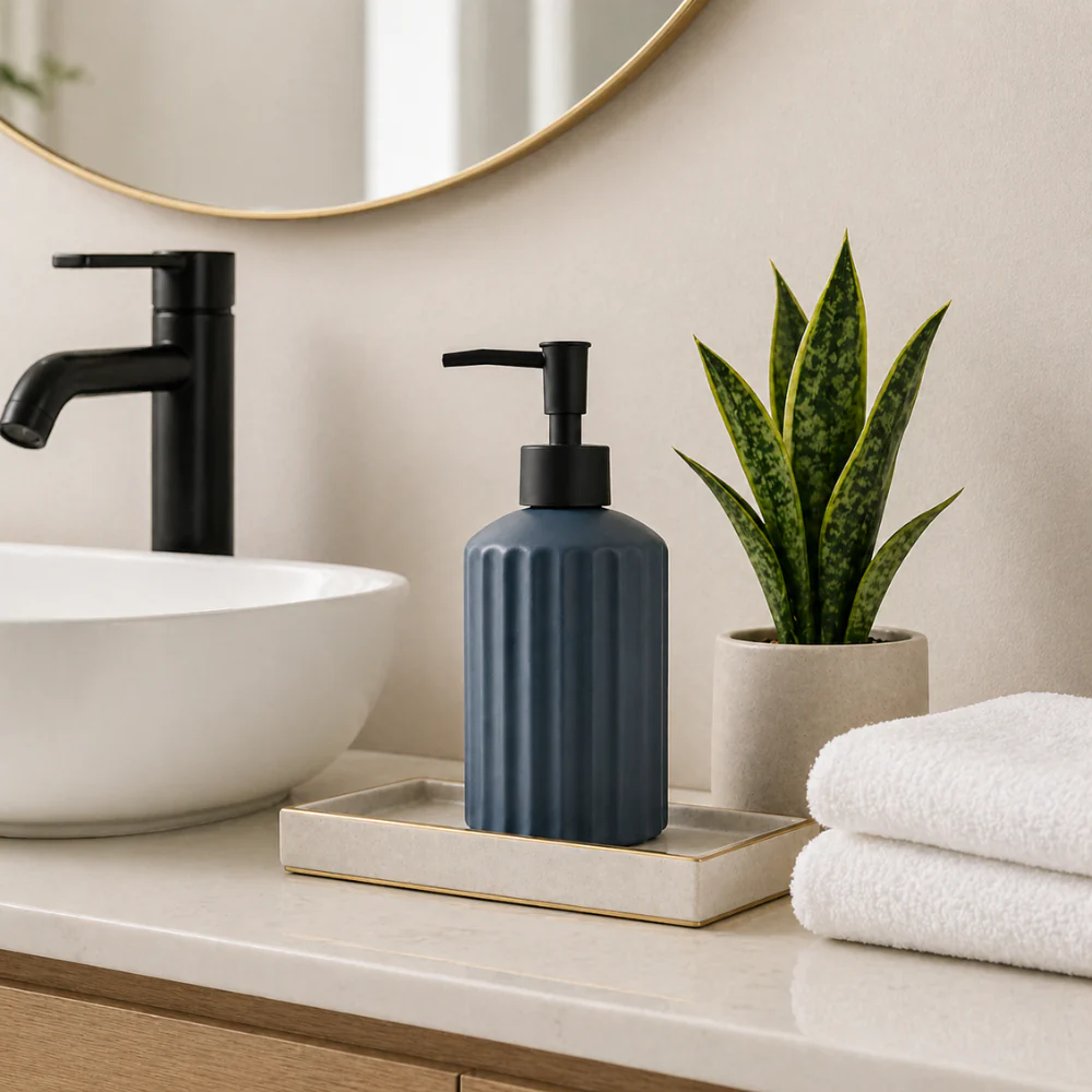 Evergreen Collection Soap Dispenser - BLUE - Image 2