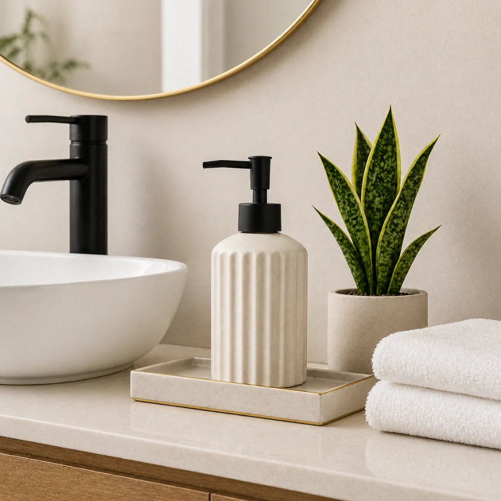 Evergreen Collection Soap Dispenser - SAND - Image 2