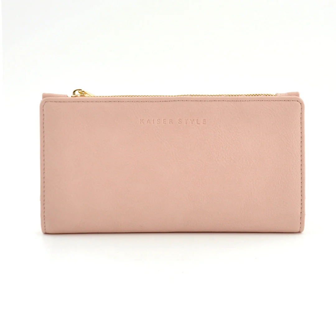 Faux Leather Purse - Pink