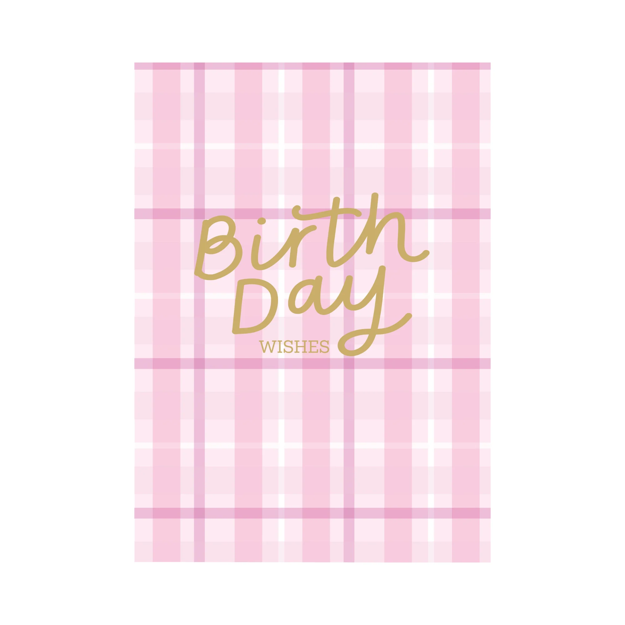 Greeting Card Blossom - Pink Gingham