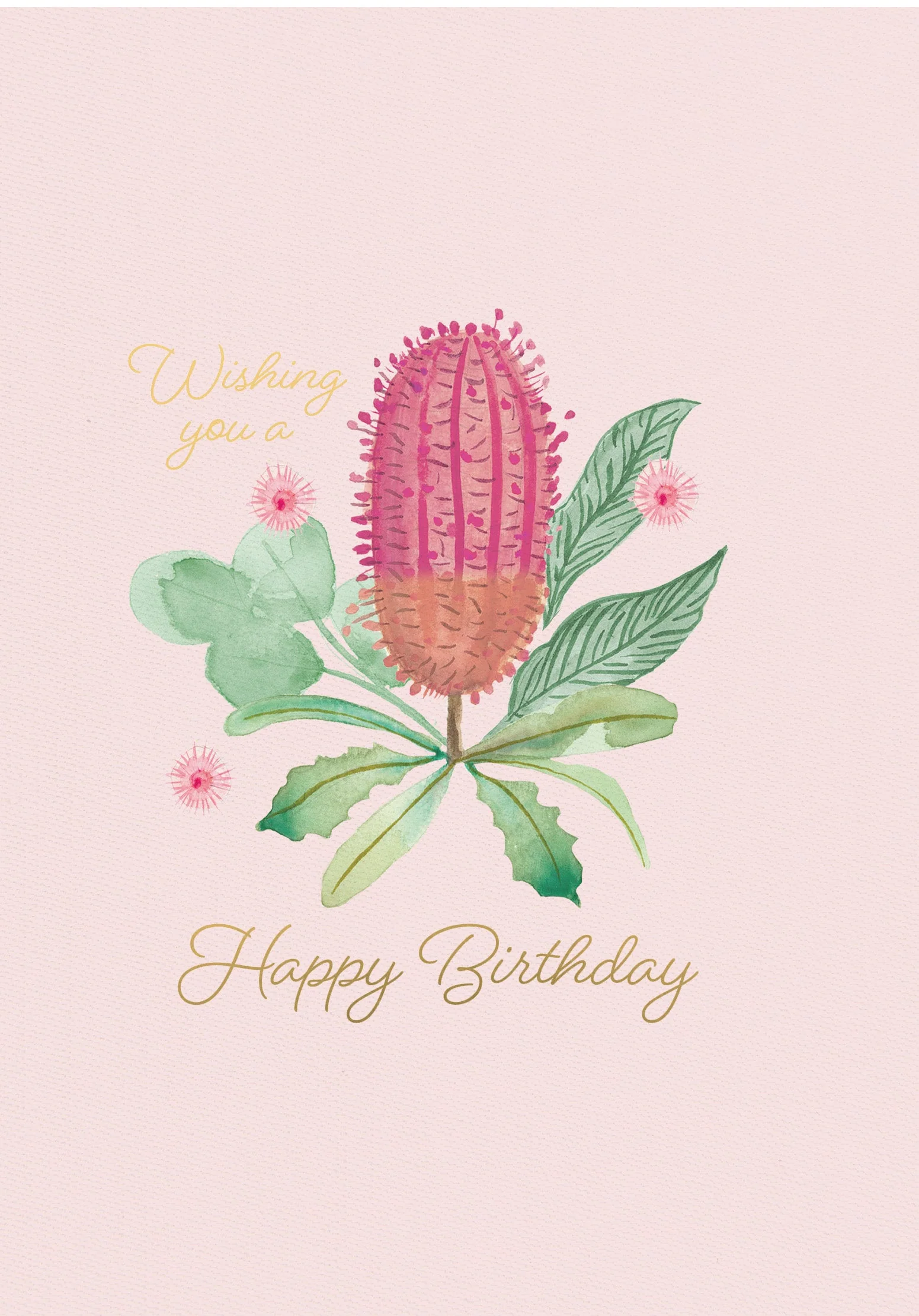 Greeting Card Botanical Blooms - BIRTHDAY BANKSIA