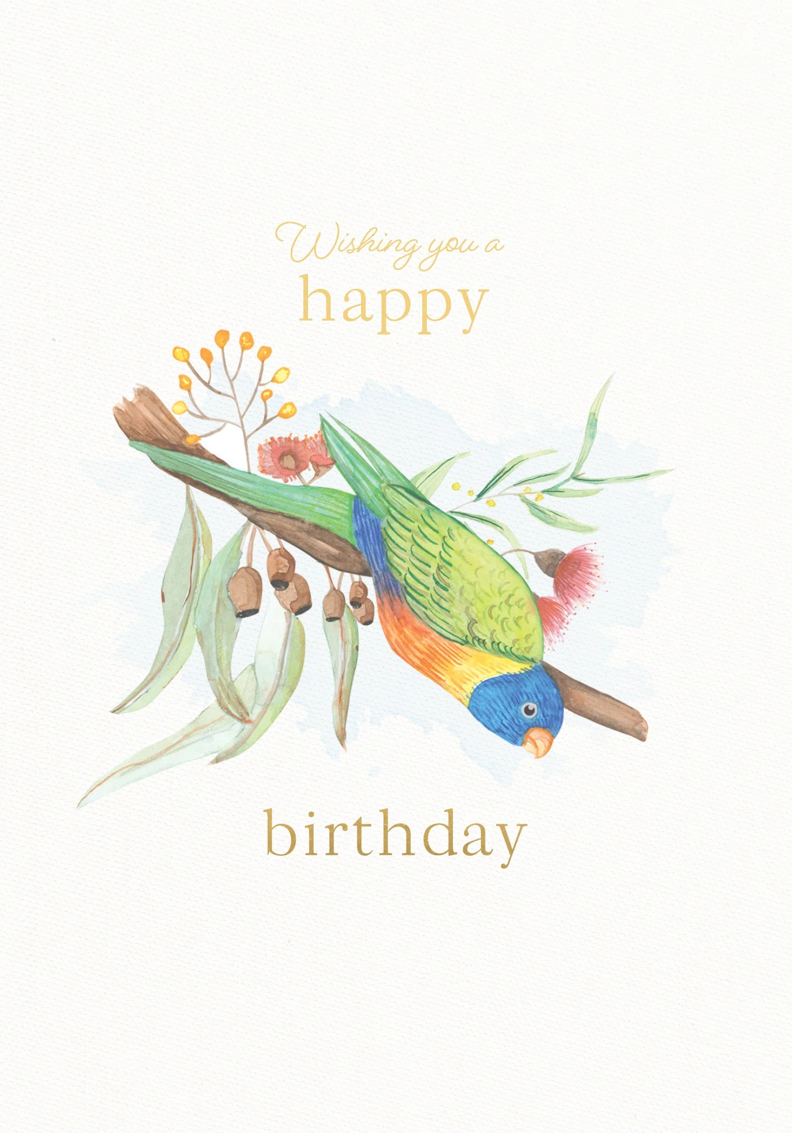 Greeting Card Botanical Blooms - BIRTHDAY LORIKEET