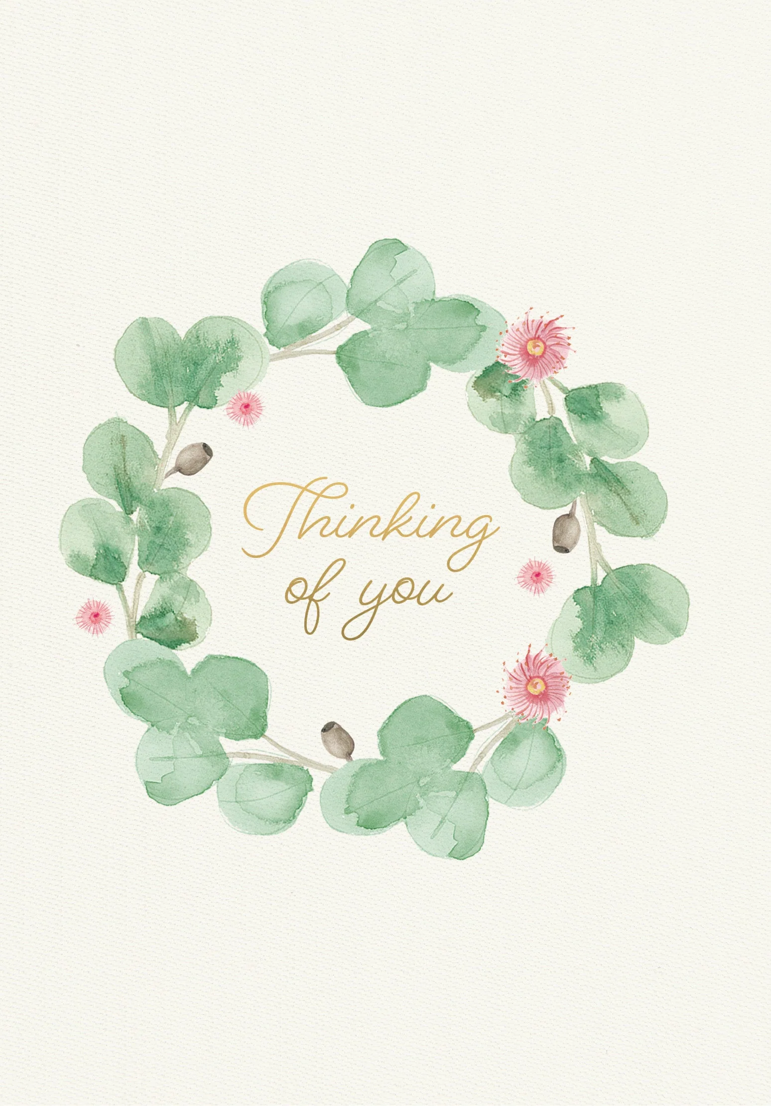 Greeting Card Botanical Blooms - FLORAL WREATH