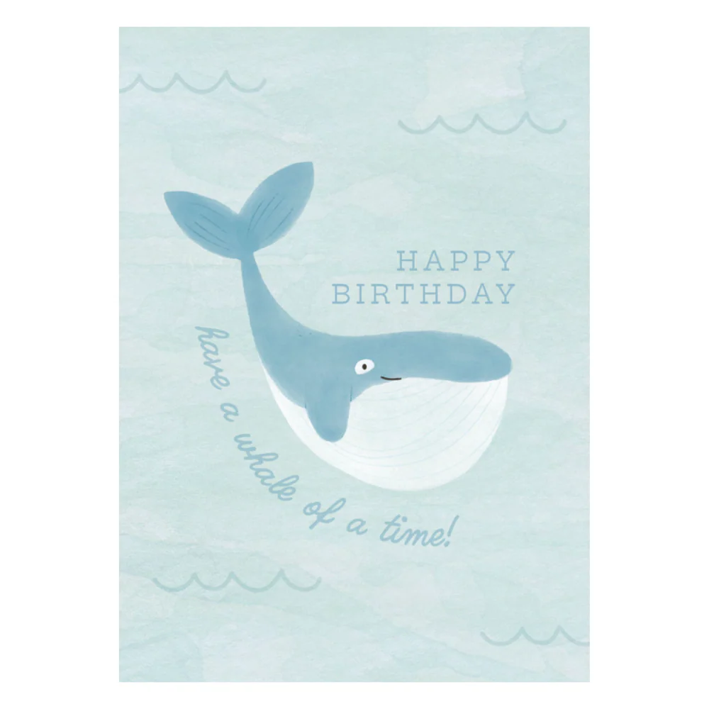 Greeting Card - Bubbles - Whale