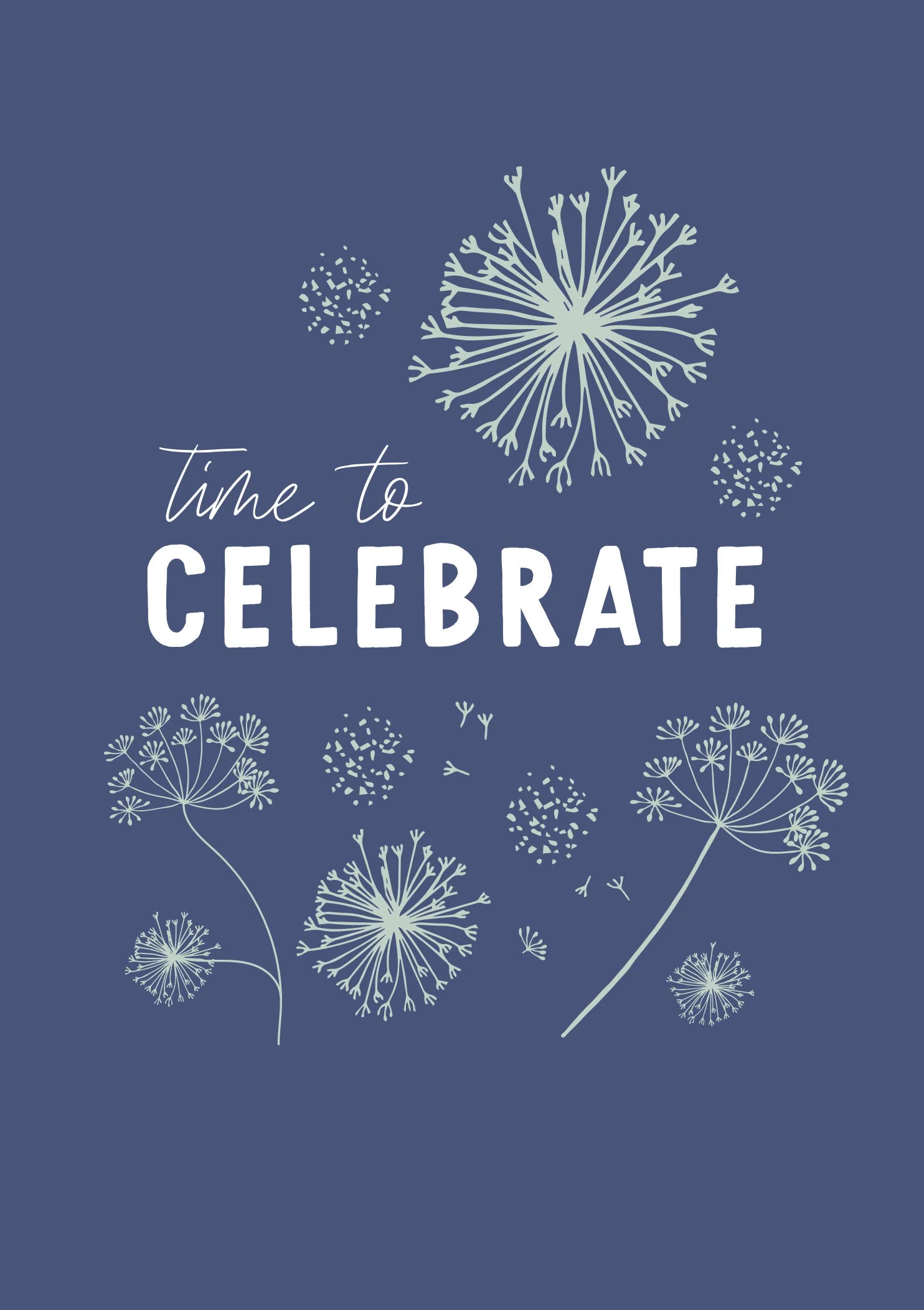Greeting Card Dainty - CELEBRATE DANDELIONS