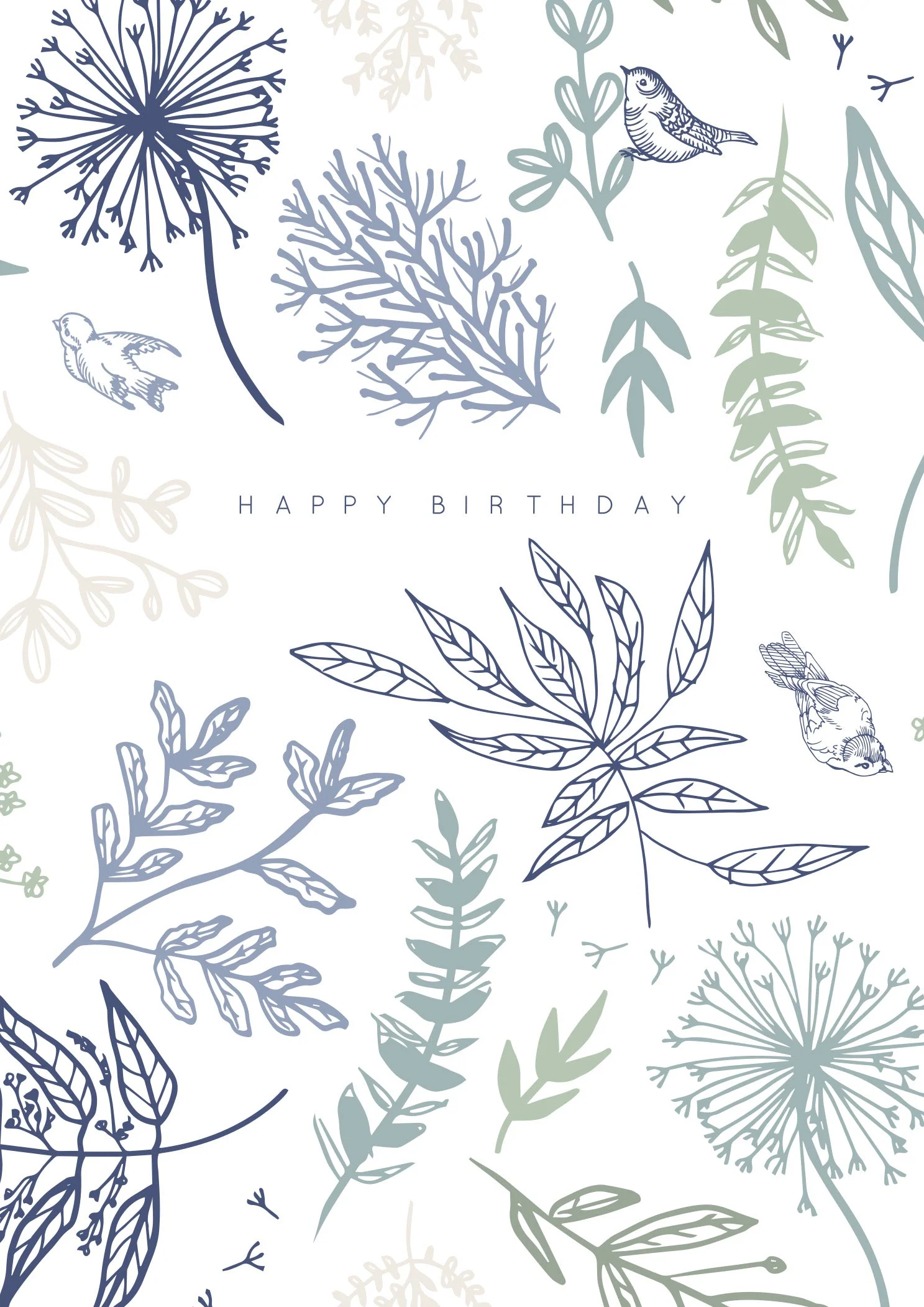 Greeting Card Dainty - LEAFY BIRTHDAY