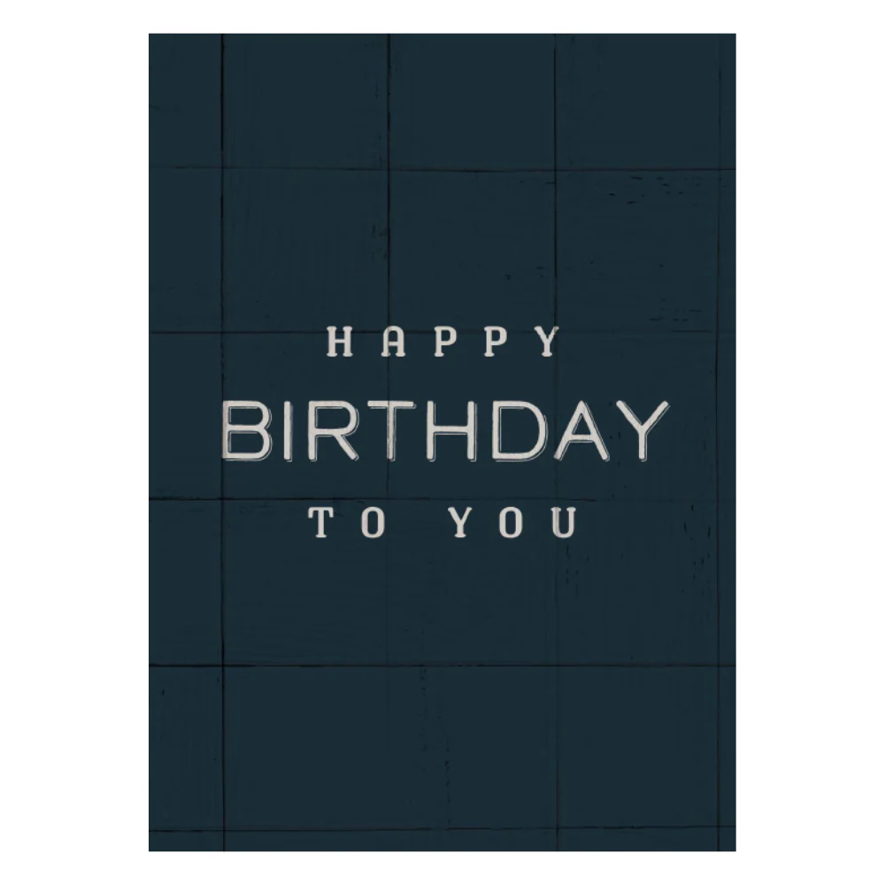 Greeting Card - FOR HIM - Navy Check Birthday