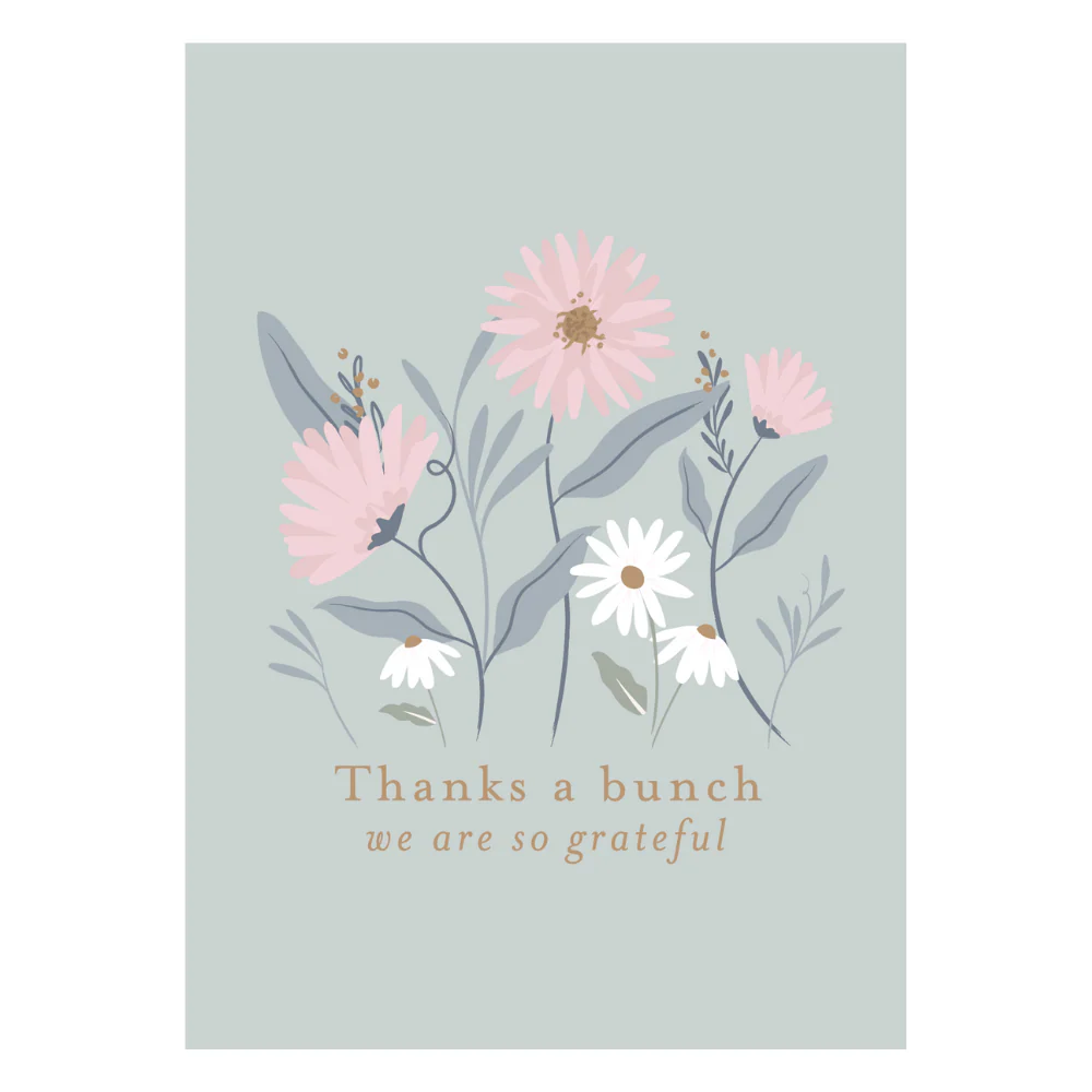 Greeting Card Garden Meadow - THANKS A BUNCH