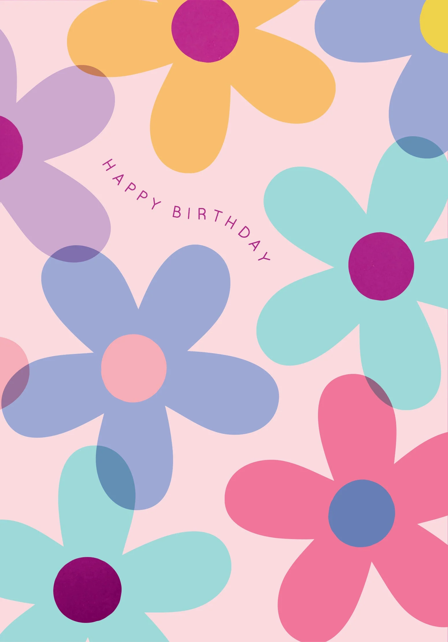 Greeting Card Good Vibes - BRIGHT DAISIES