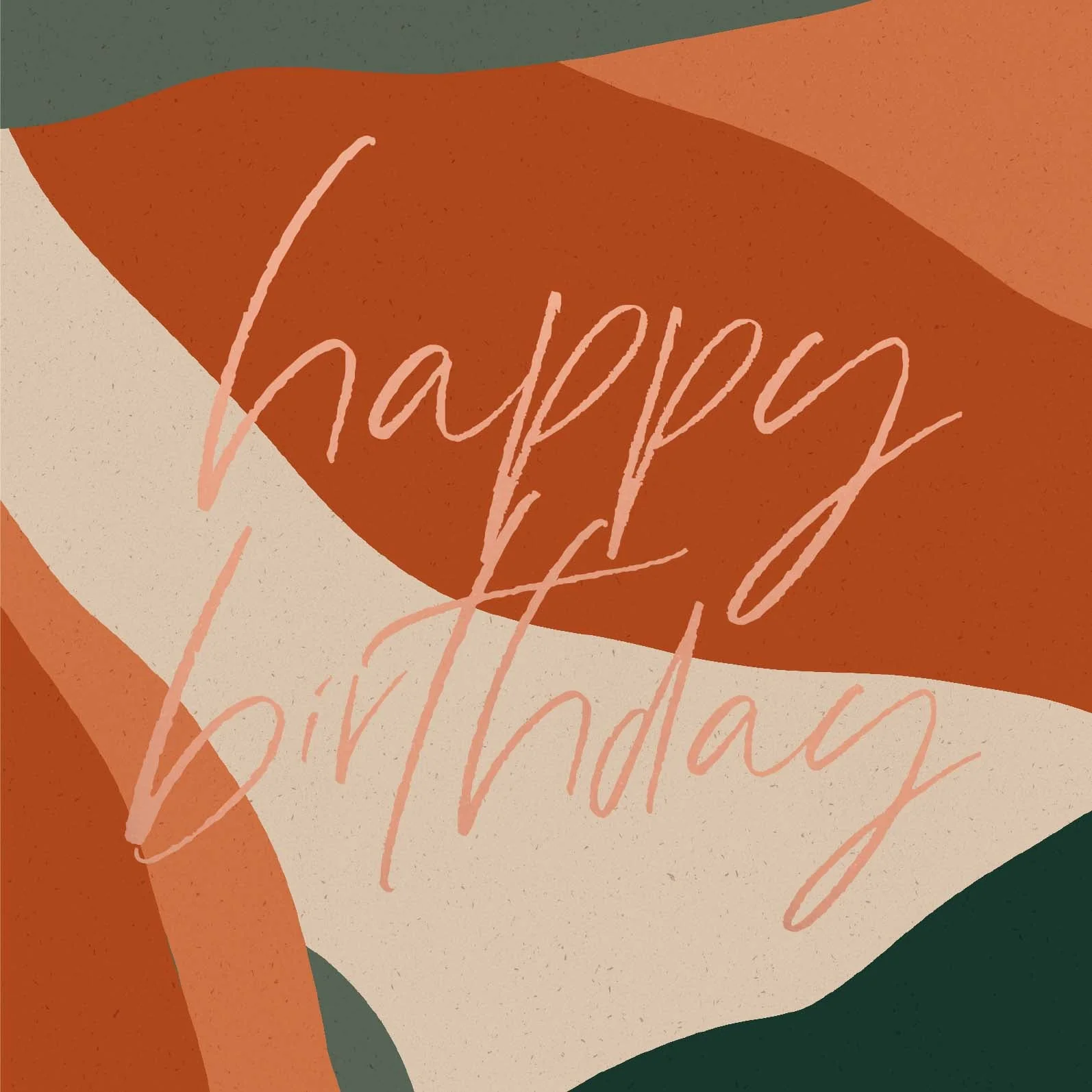 Greeting Card Rust - ABSTRACT BIRTHDAY