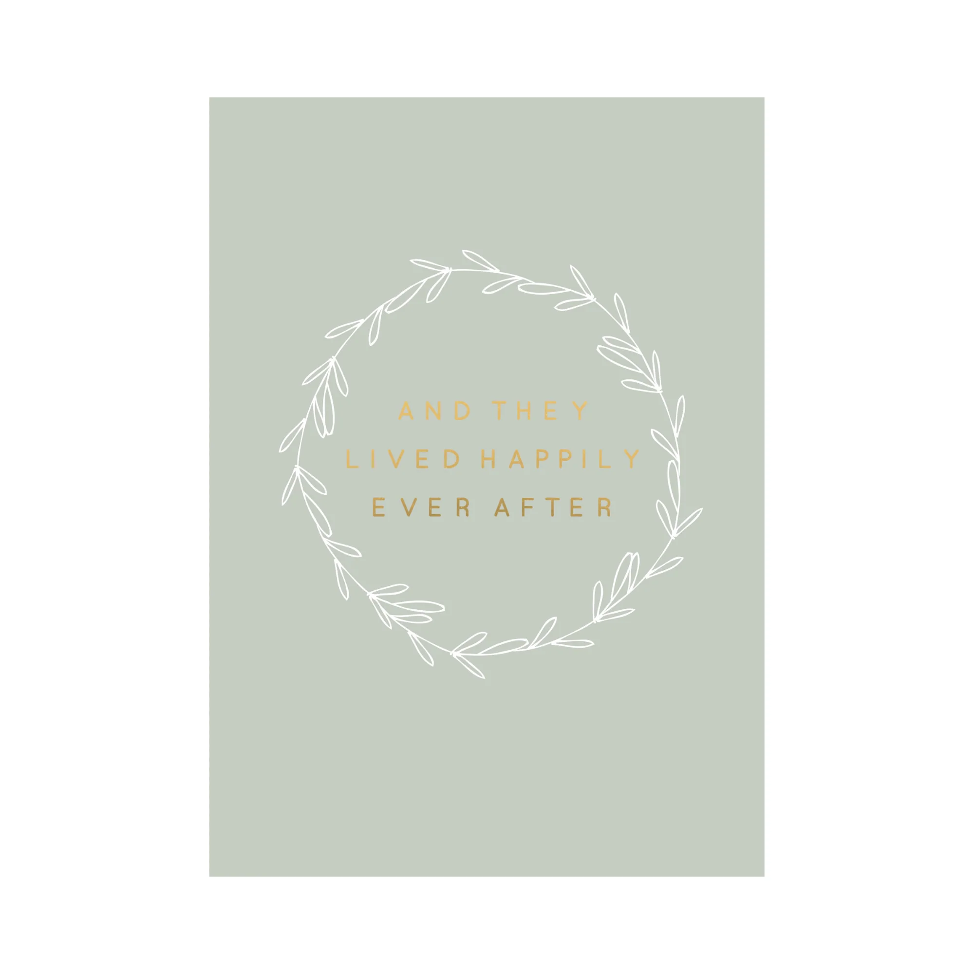 Greeting Card WEDDING - EVER AFTER WREATH