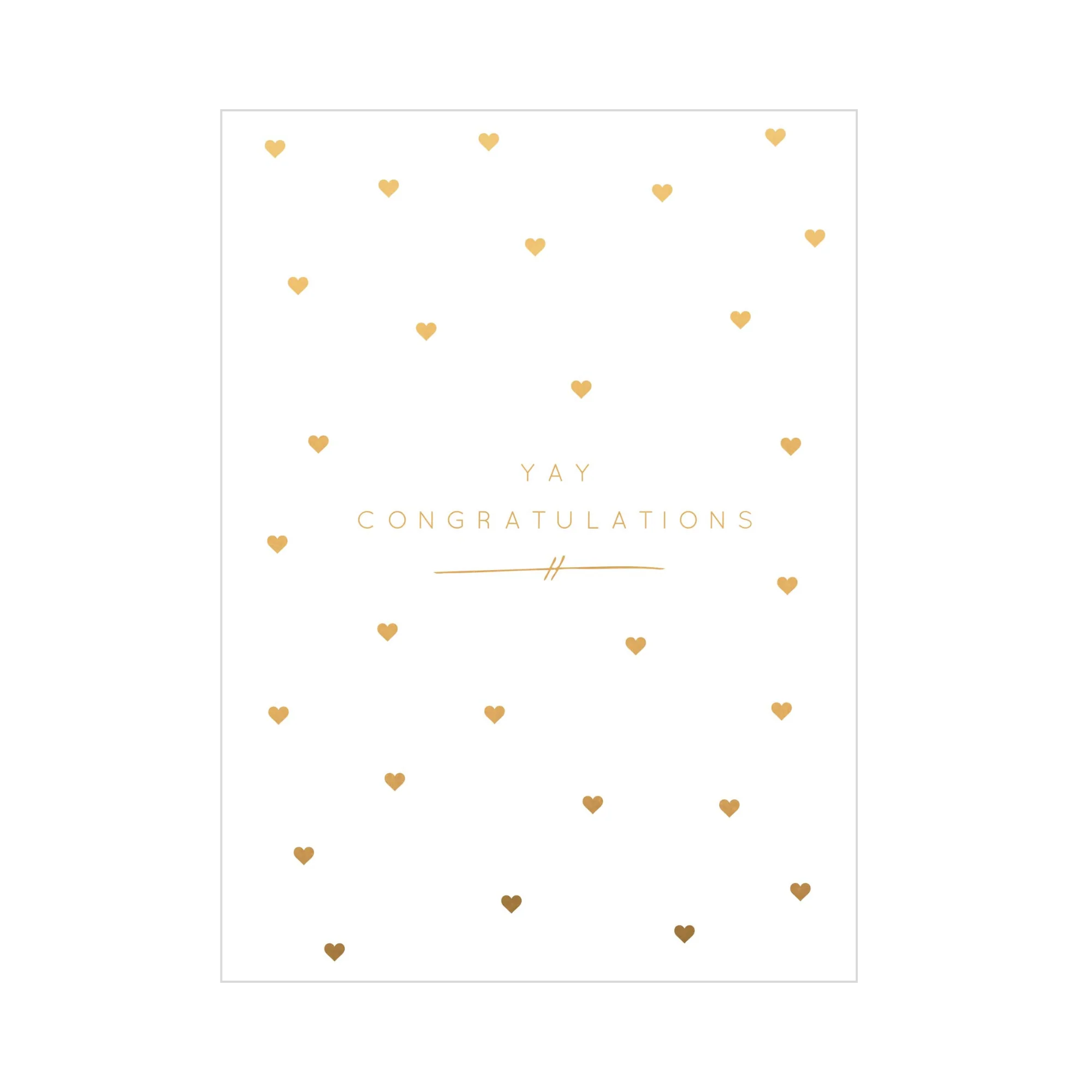 Greeting Card WEDDING - YAY CONGRATS