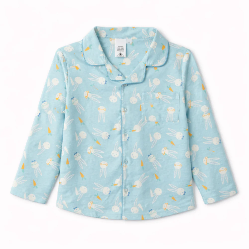 Hoppy Times Kids Easter Kids PJ's - BUNNY BLUE - Image 2
