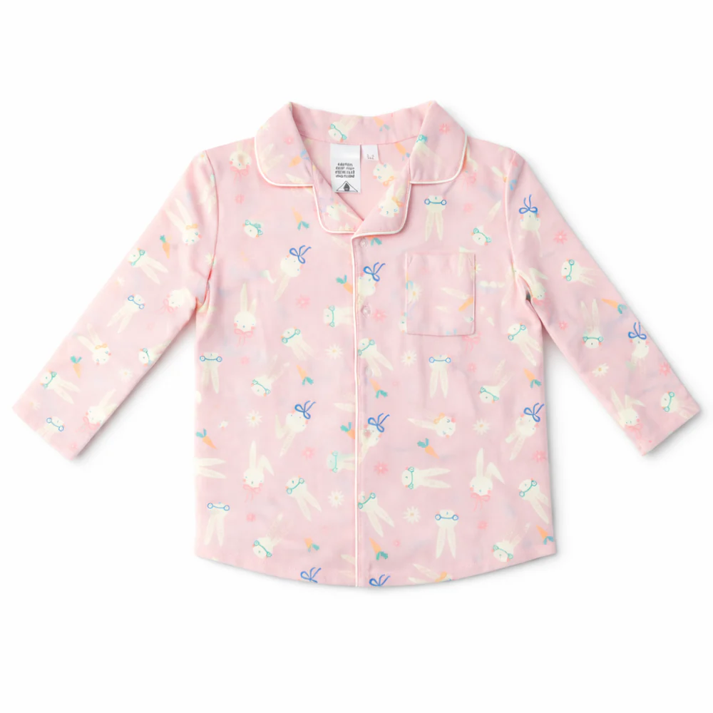 Hoppy Times Kids Easter Kids PJ's - BUNNY PINK - Image 2