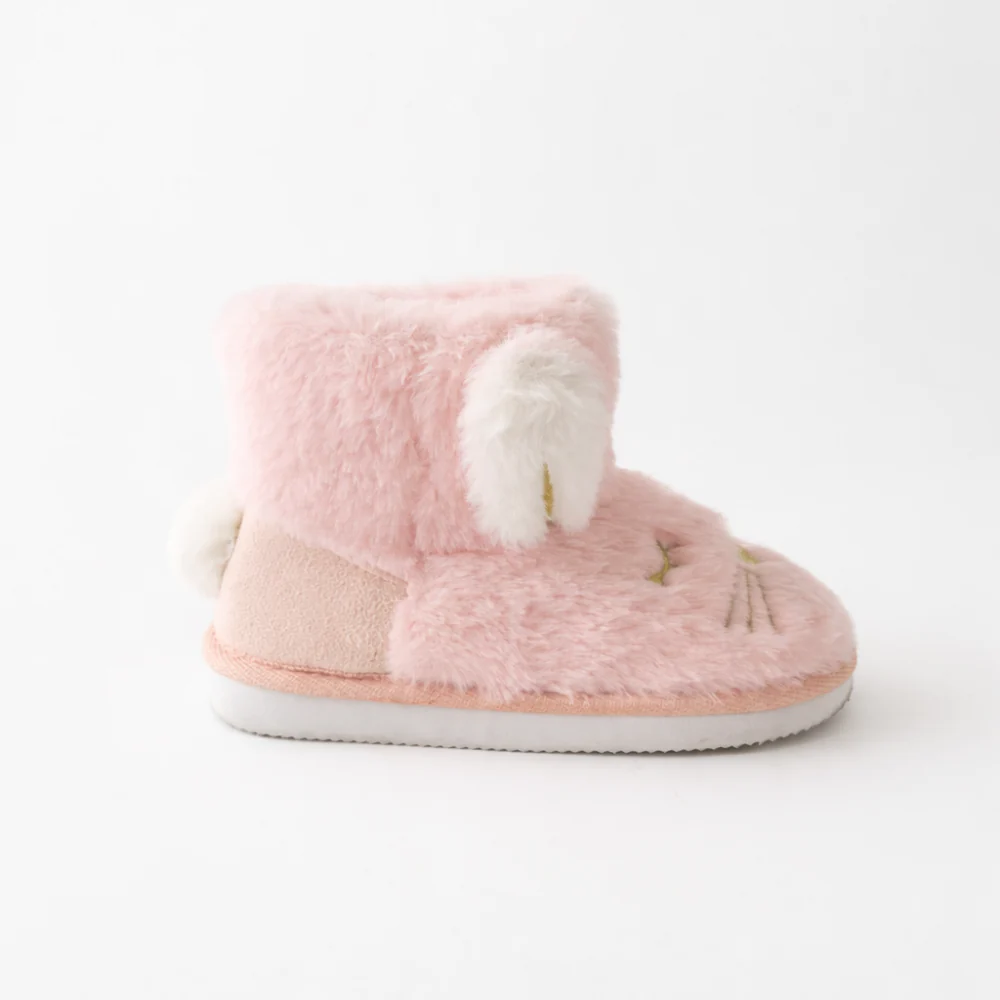 Hoppy Times Kids Easter Novelty Slipper Boot - PINK BUNNY - Image 2