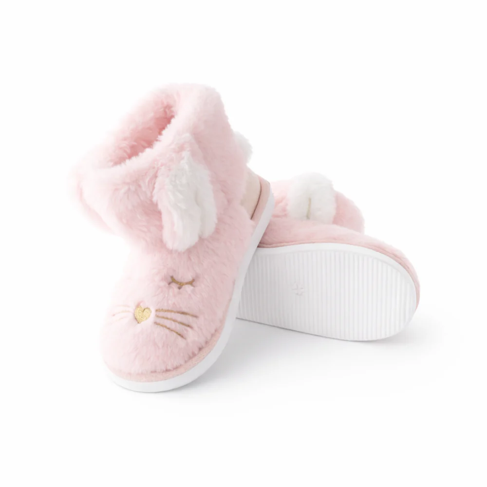 Hoppy Times Kids Easter Novelty Slipper Boot - PINK BUNNY - Image 3