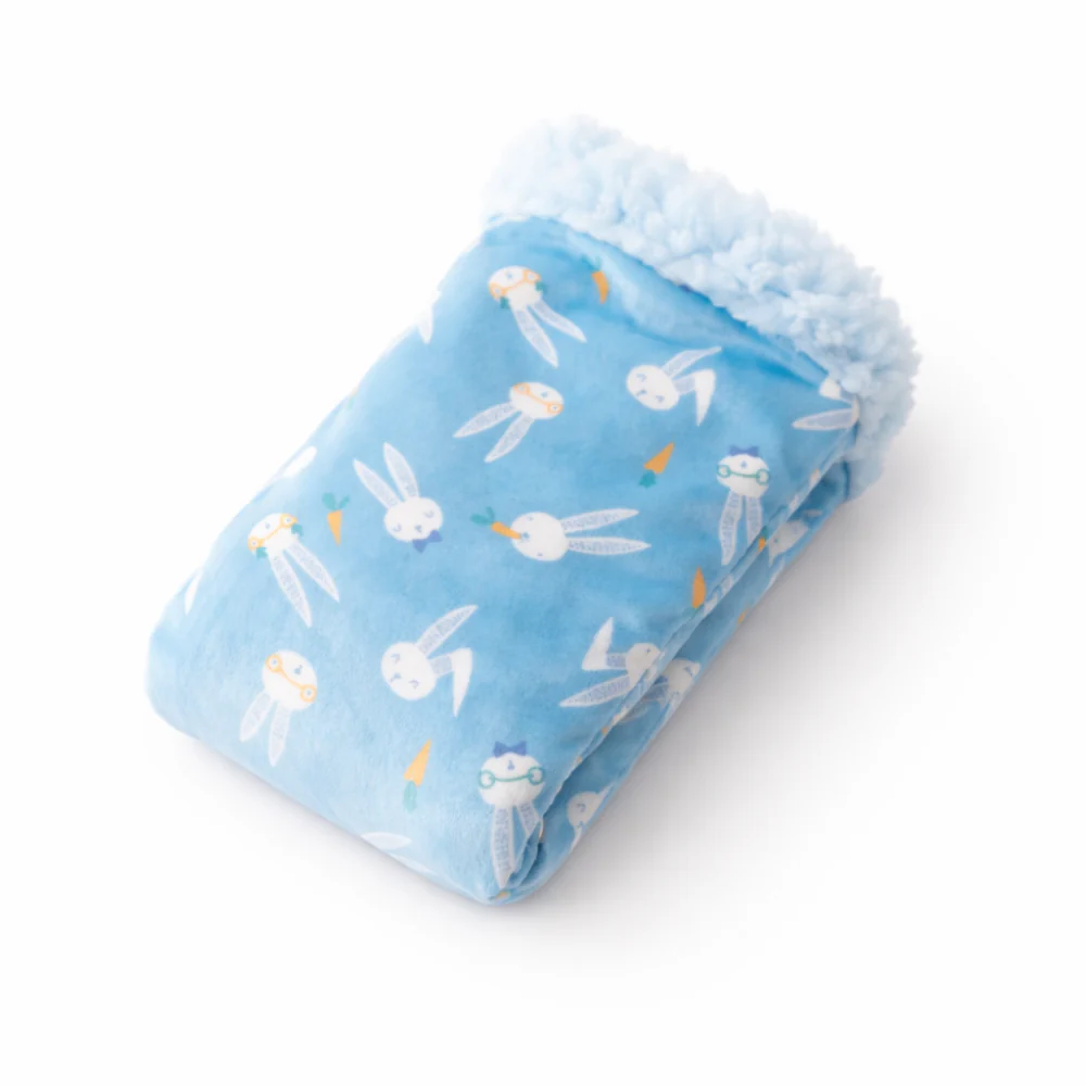 Hoppy Times Kids Easter Winter Sleep Socks - BUNNY BLUE - Image 3