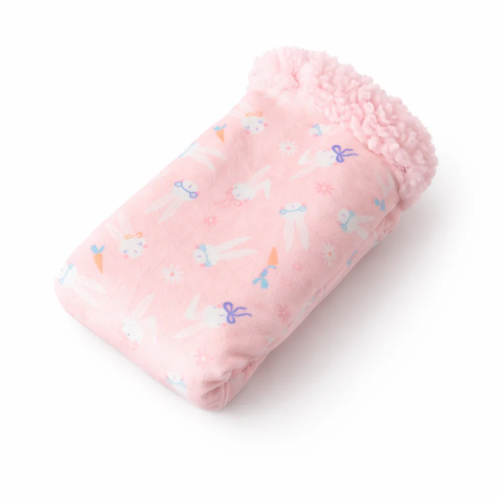 Hoppy Times Kids Easter Winter Sleep Socks - BUNNY PINK - Image 3