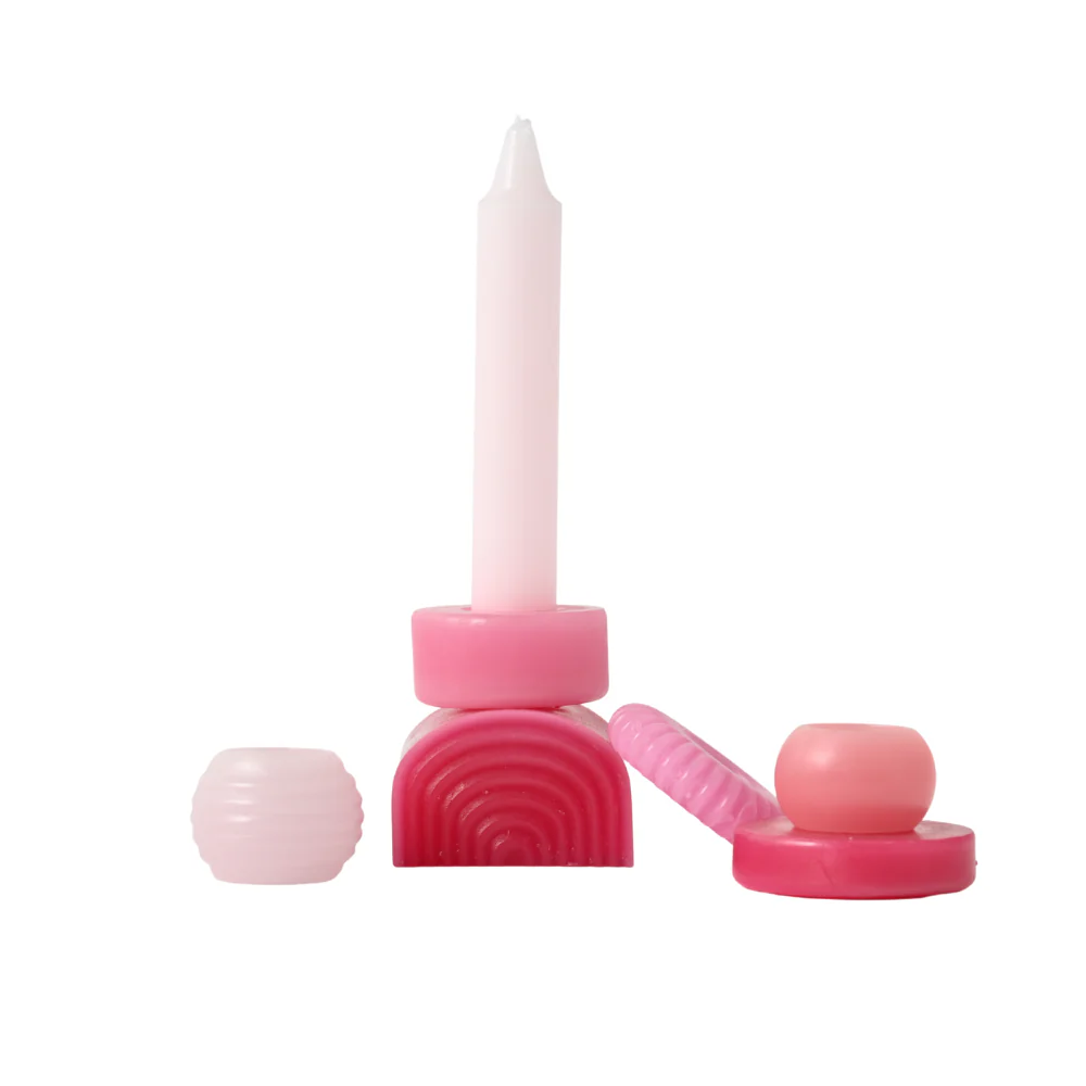 Juicy Series Pillar Candle Stacker - PINK - Image 2