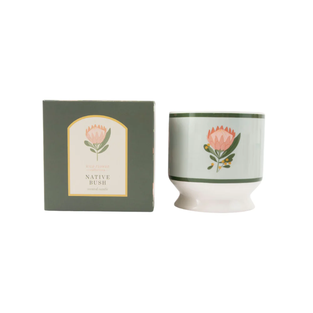 K&Co. Wild Flower Collection Ceramic Candle - PROTEA - Image 2