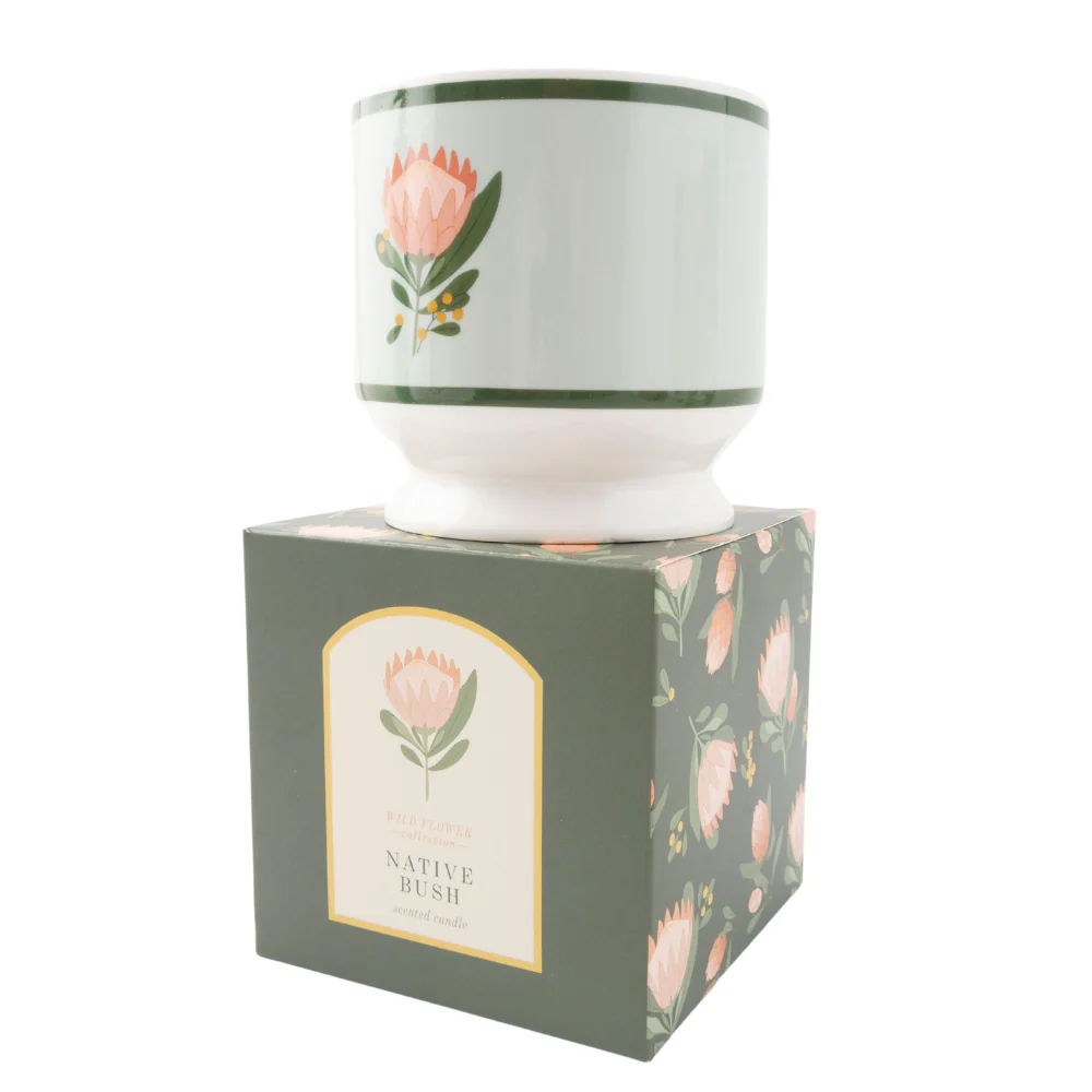 K&Co. Wild Flower Collection Ceramic Candle - PROTEA - Image 3