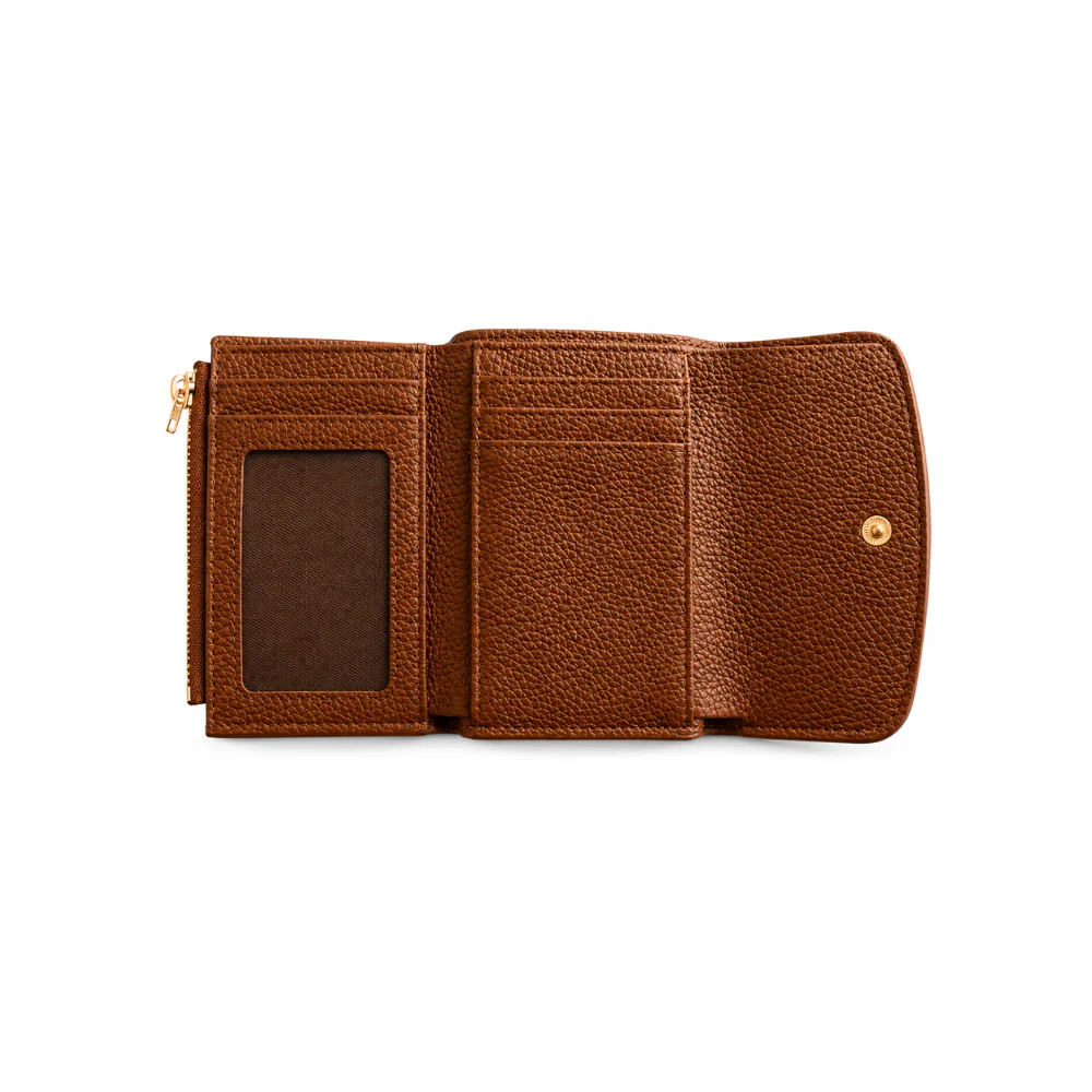 K&Co. Genuine Leather Flapover Card Wallet - TAN - Image 3