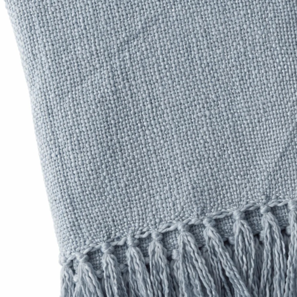 K&Co. Home Series Woven Throw Blanket - DUSTY BLUE - Image 2