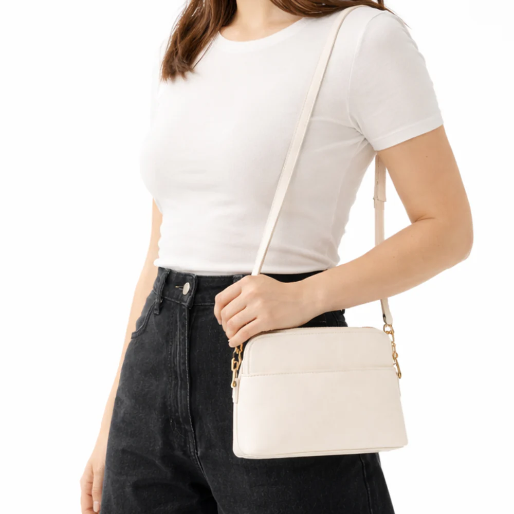 K&Co. Journey Collection Dome Side Bag - BEIGE - Image 2