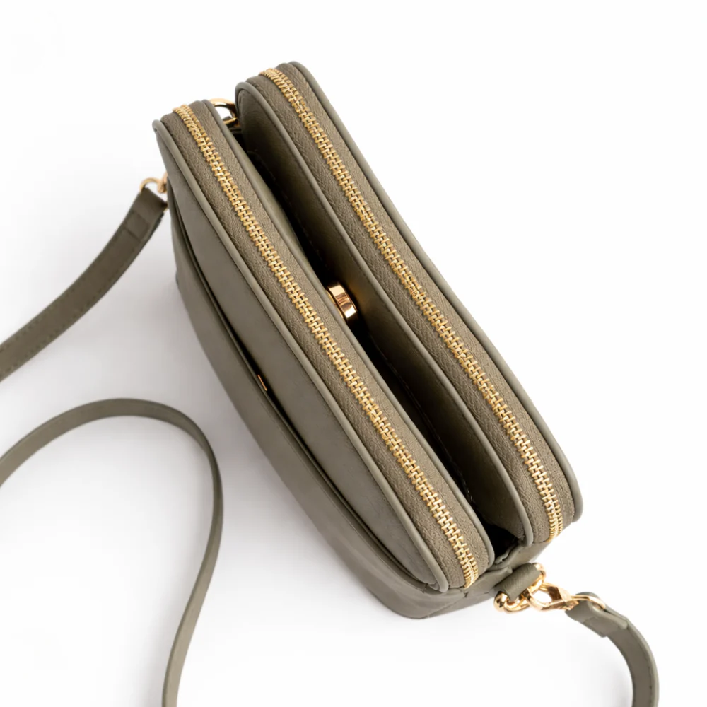 K&Co. Journey Collection Dome Side Bag - KHAKI - Image 3