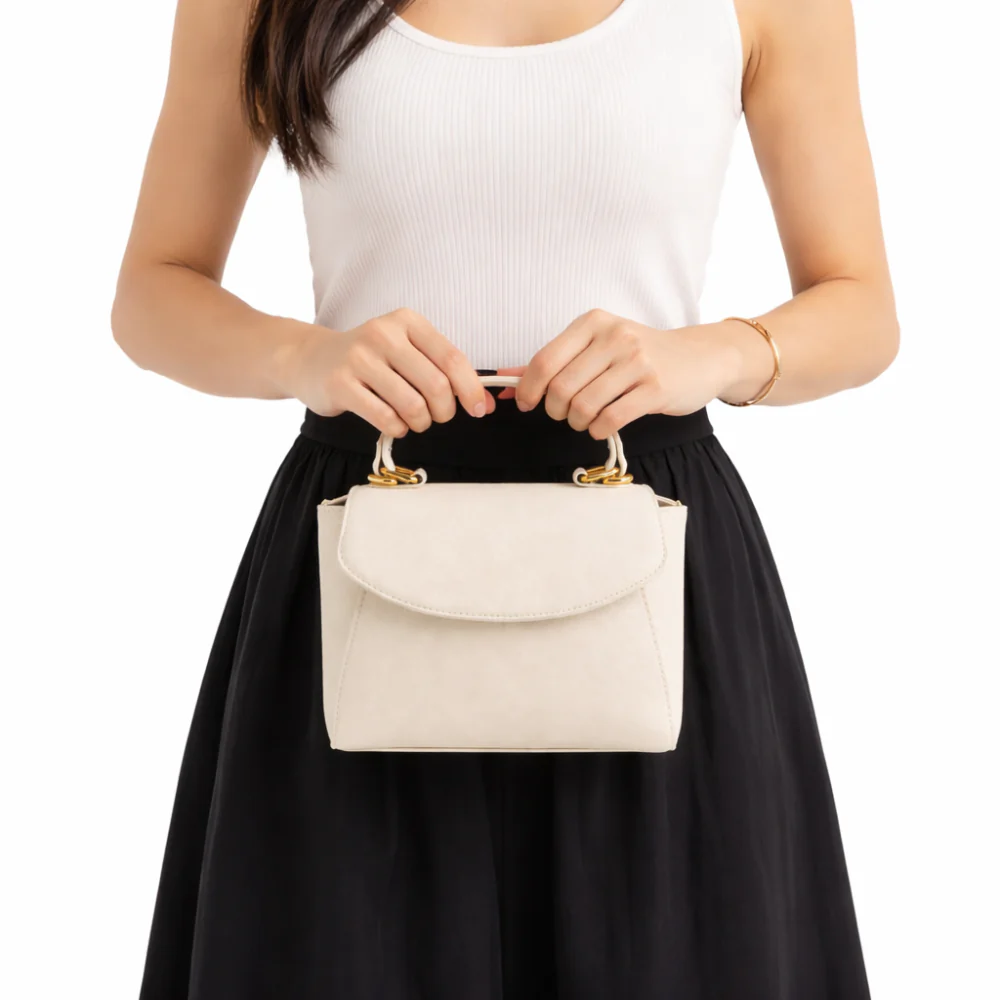 K&Co. Journey Collection Handle Side Bag - BEIGE - Image 2