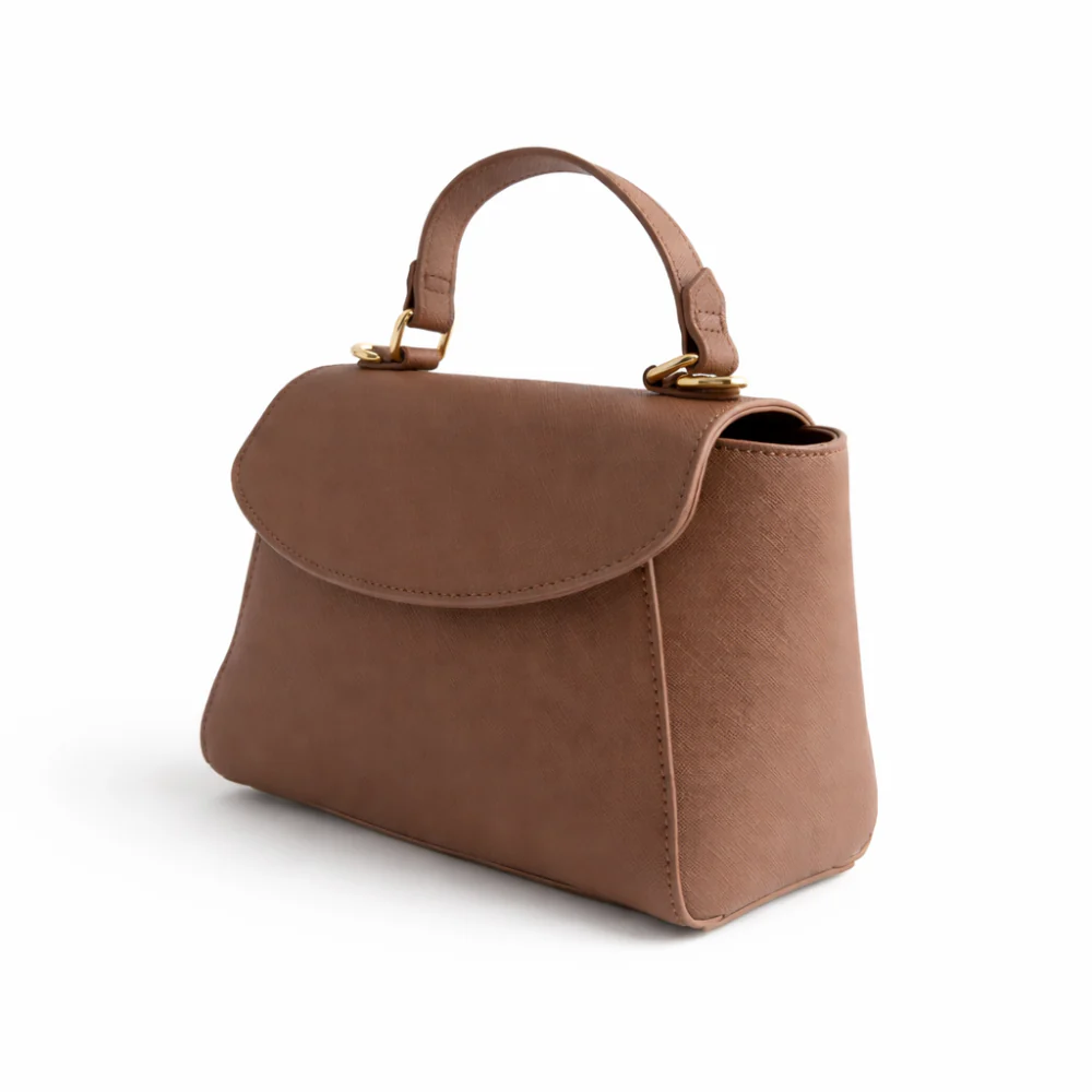 K&Co. Journey Collection Handle Side Bag - CHOCOLATE - Image 3