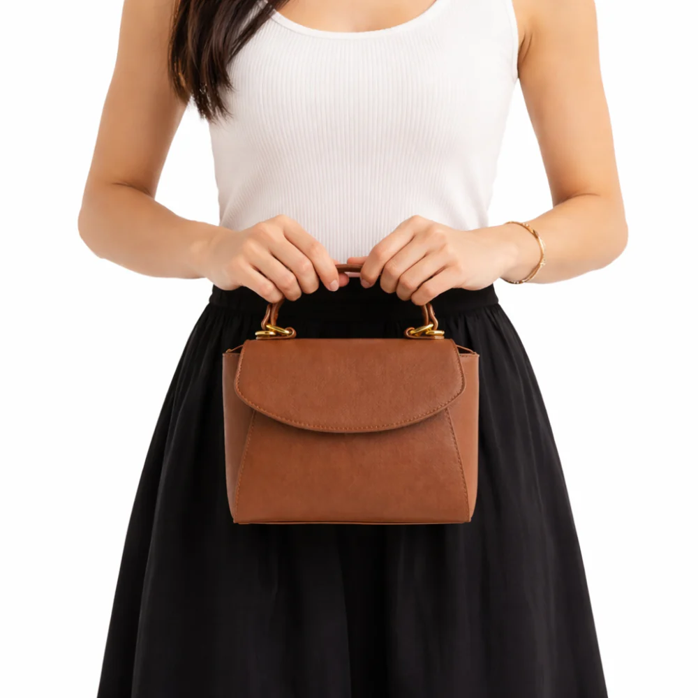 K&Co. Journey Collection Handle Side Bag - TAN - Image 2