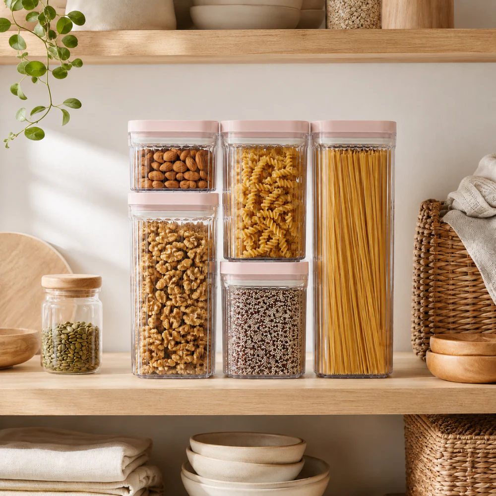 K&Co. Kitchen Storage Pantry Canister 5pk - PINK - Image 2
