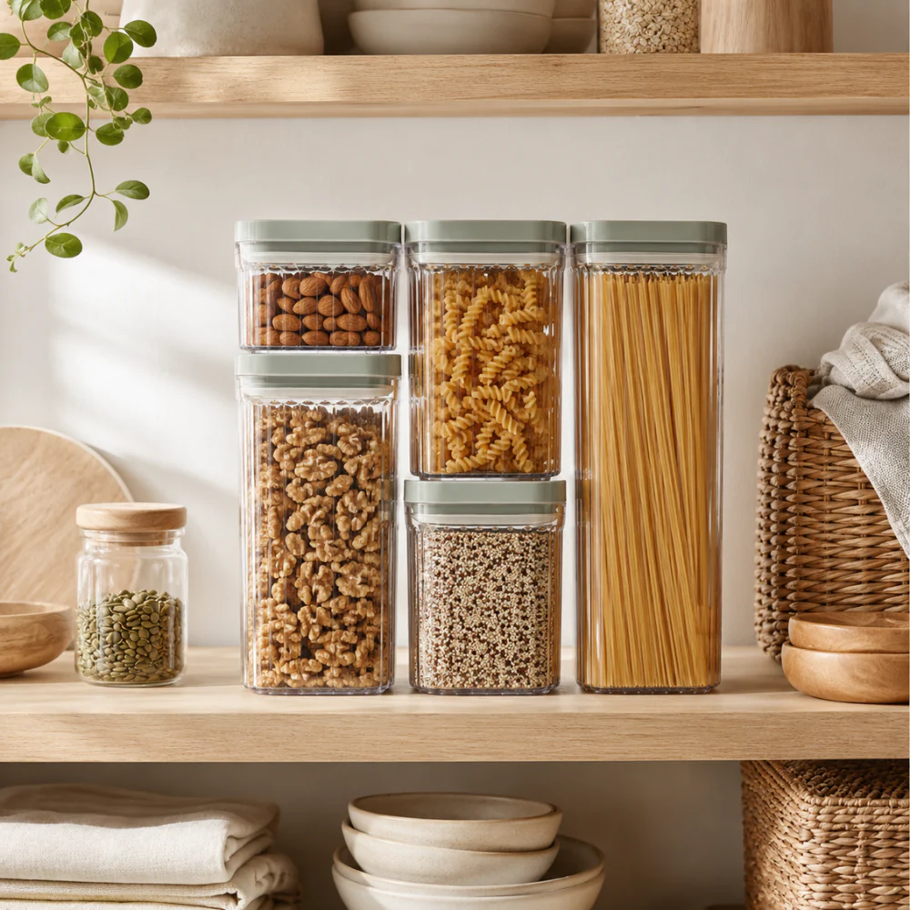 K&Co. Kitchen Storage Pantry Canister 5pk - SAGE - Image 2
