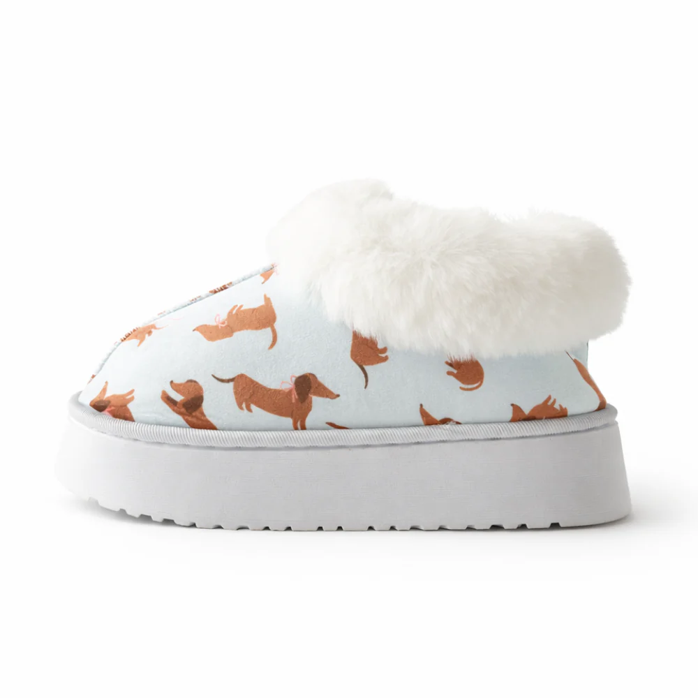 K&Co. Petal Series Ankle Slipper Boots - HAPPY PUPS BLUE - Image 2