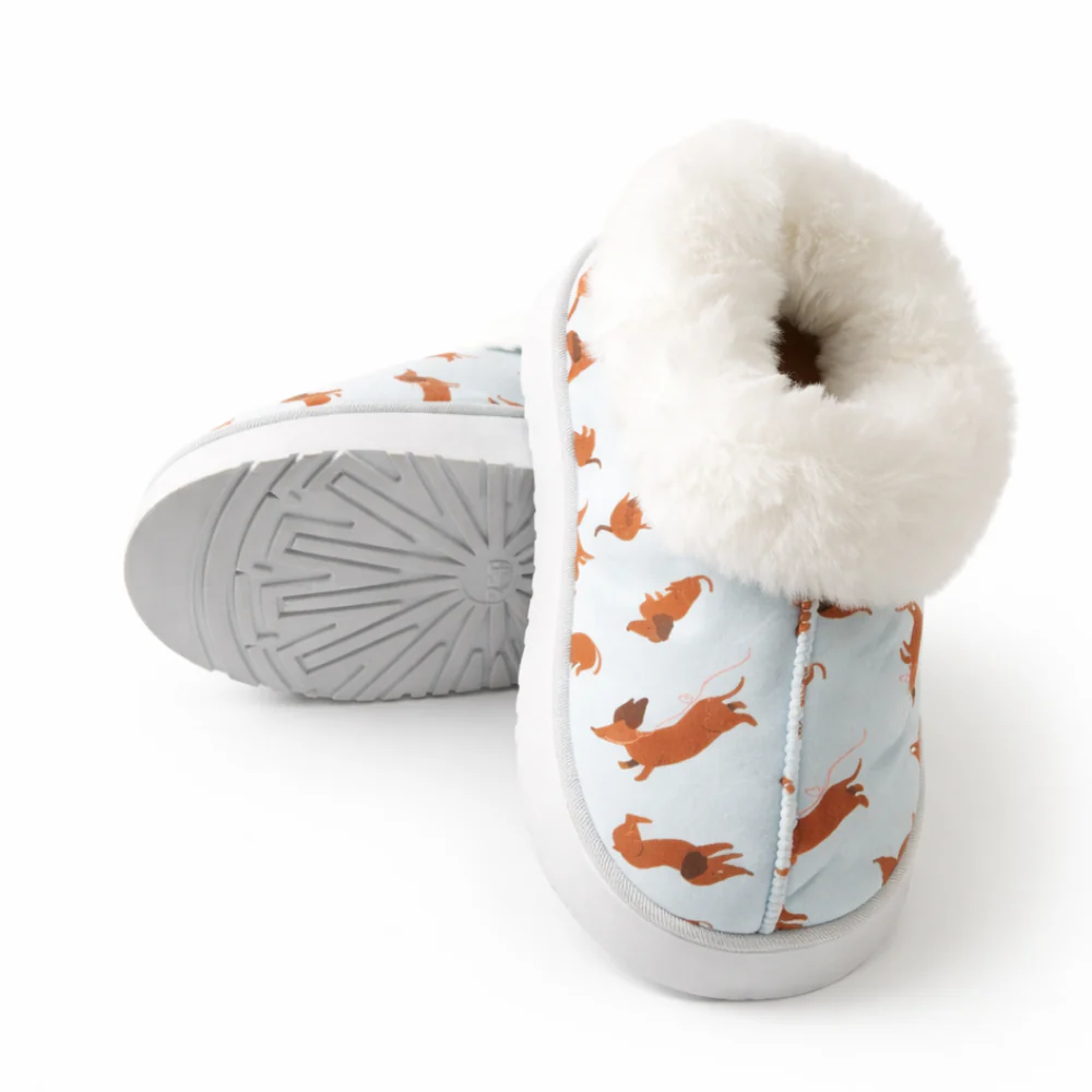 K&Co. Petal Series Ankle Slipper Boots - HAPPY PUPS BLUE - Image 3