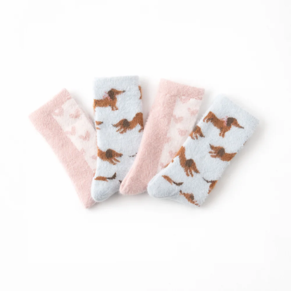 K&Co. Petal Series Bed Socks 2pk - HAPPY PUPS - Image 4