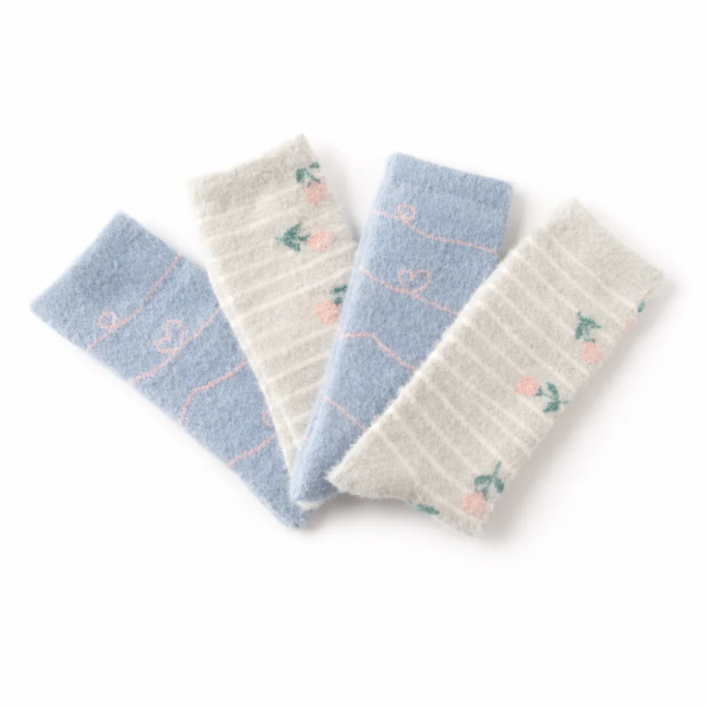 K&Co. Petal Series Bed Socks 2pk - LOVE TRAIL - Image 4