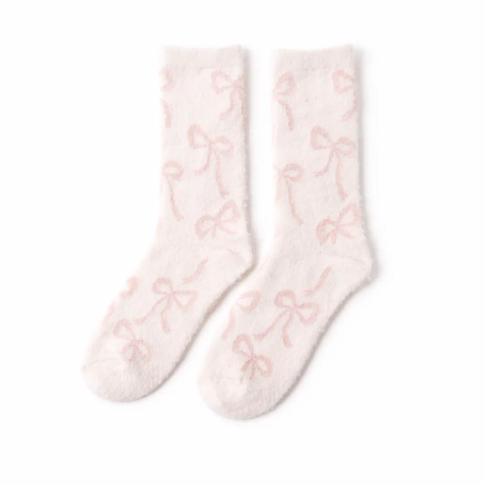 K&Co. Petal Series Bed Socks 2pk - PINK BOW - Image 3