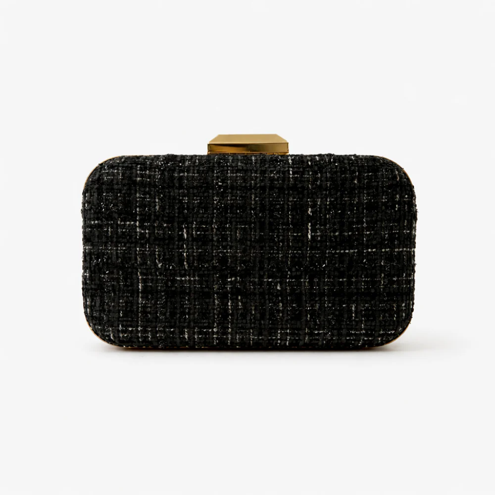 K&Co. Petal Series Boucle Clutch  - BLACK - Image 3