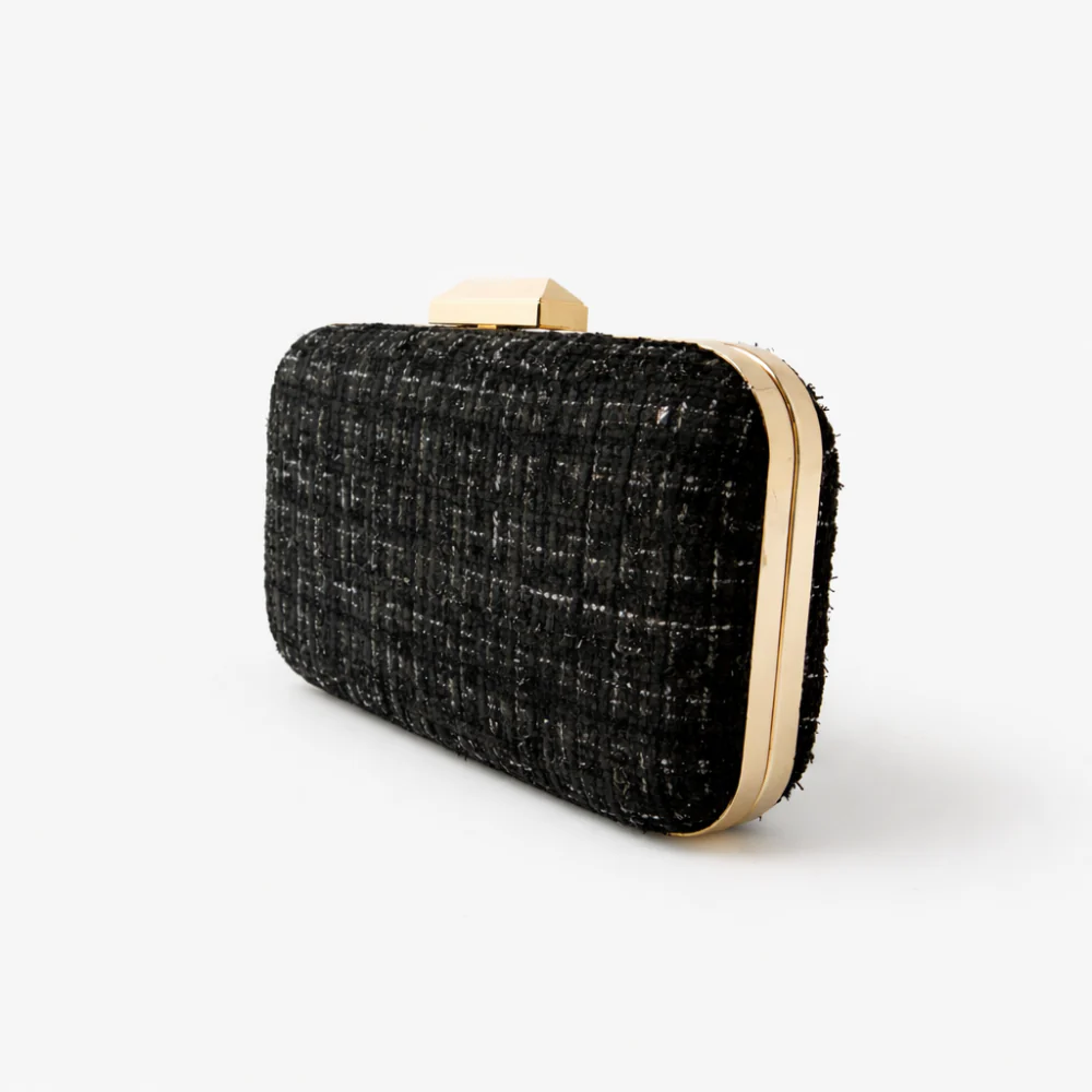 K&Co. Petal Series Boucle Clutch  - BLACK - Image 4