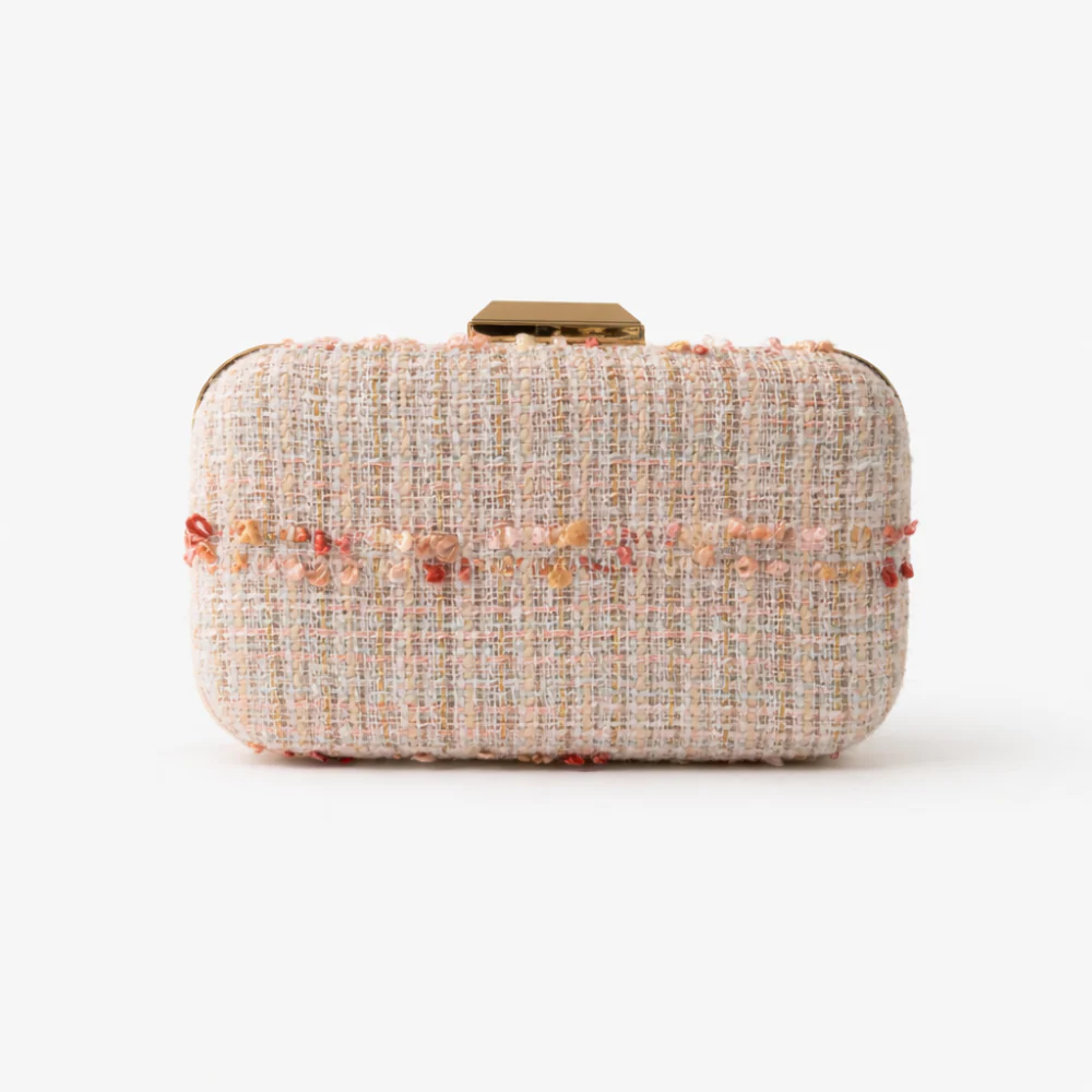 K&Co. Petal Series Boucle Clutch  - PINK - Image 3
