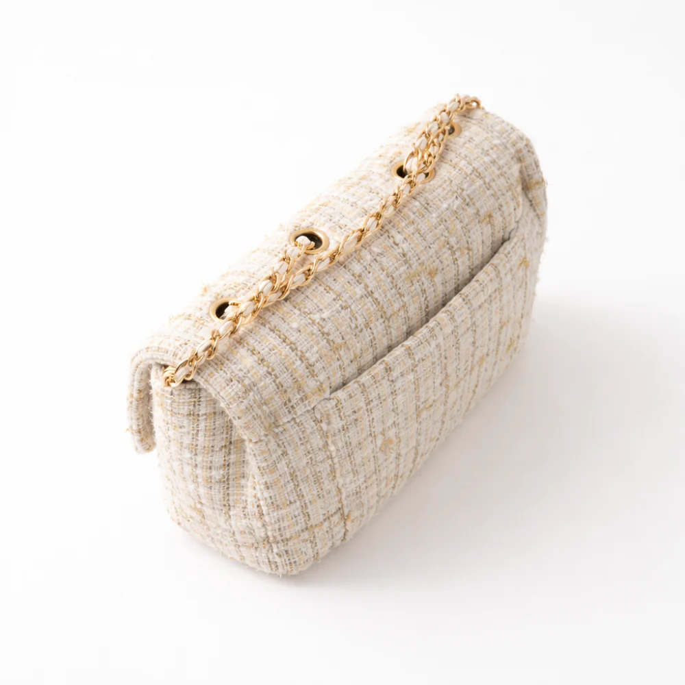 K&Co. Petal Series Boucle Flapover Side Bag  - BEIGE - Image 3